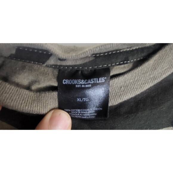 CROOKS & CASTLES Camouflage Orange Medusa Graphic Tshirt Mens XL Streetwear - Picture 3 of 7